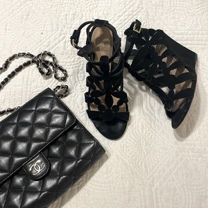 Tory Burch Black Wedges Size 7.5 M